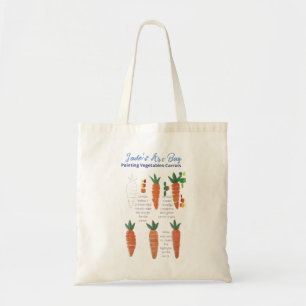Bolsa Tote Lição de Arte Divertida Carrots Tote Bag Infantil