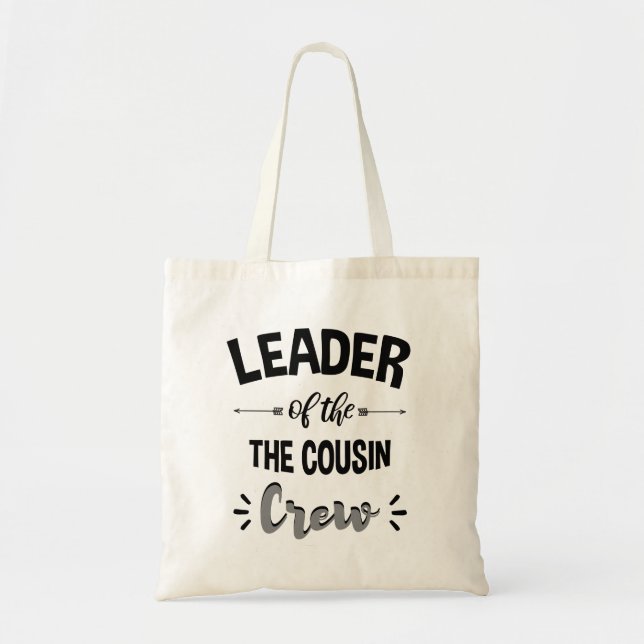 Bolsa Tote Líder Da Tripulação De Primos Camisa Divertida De  (Frente)