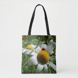 Bolsa Tote Lieveheersbeestje op margriet in de natuur.