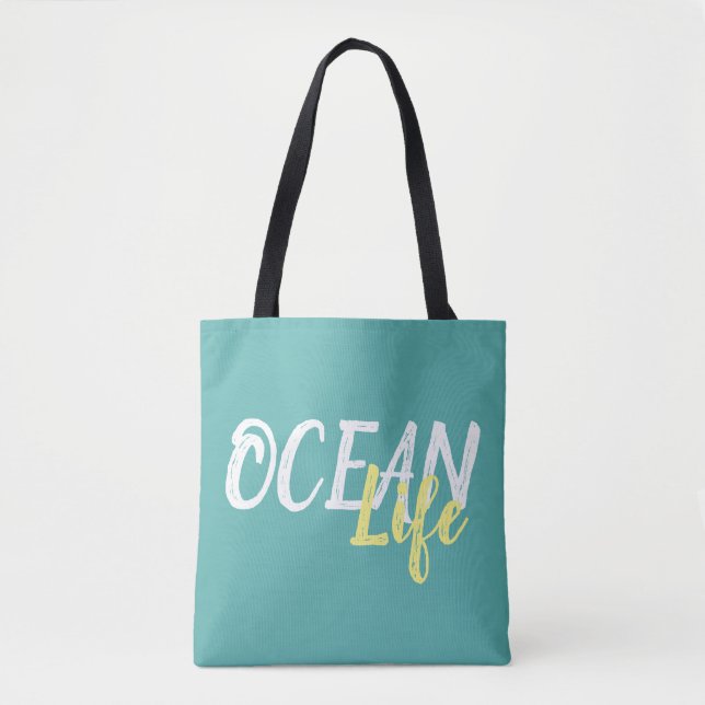 Bolsa Tote LIFE náutica bonito do OCEANO | (Frente)