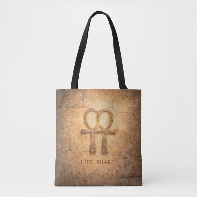 Bolsa Tote Life Shared Ankh Valentine Egyptian Love Symbol (Frente)