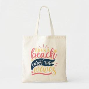Bolsa Tote Lifes A Beach Curtem As Ondas