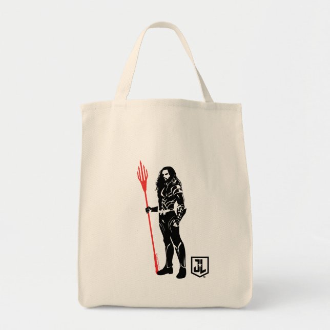 Bolsa Tote Liga da Justiça | Aquaman Pose Noir Pop Art (Frente)