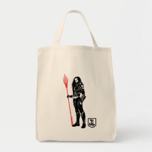 Bolsa Tote Liga da Justiça Arte de Pop Aquaman Pose Noir