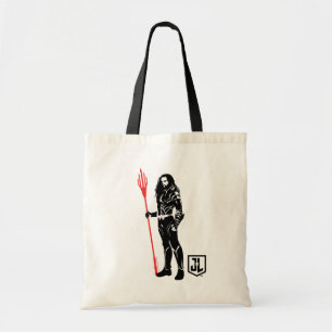 Bolsa Tote Liga da Justiça Arte de Pop Aquaman Pose Noir