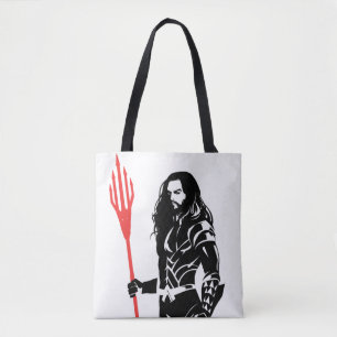 Bolsa Tote Liga da Justiça Arte de Pop Aquaman Pose Noir