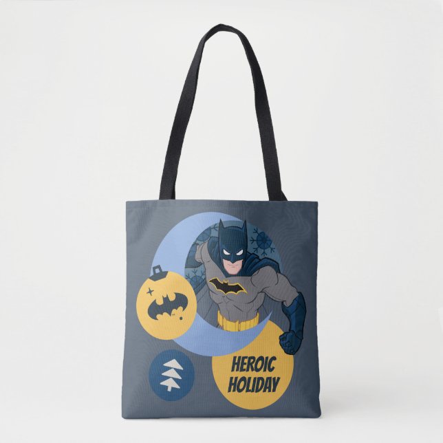 Bolsa Tote Liga da Justiça Batman Holiday Bauble (Frente)