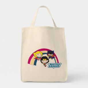 Bolsa Tote Liga da Justiça Chibi - Arco-Íris