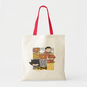 Bolsa Tote Liga da Justiça Chibi   Voar, Chutar, Correr