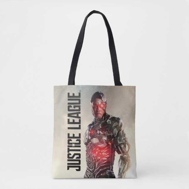 Bolsa Tote Liga da Justiça | Cyborg Em Battlefield (Frente)