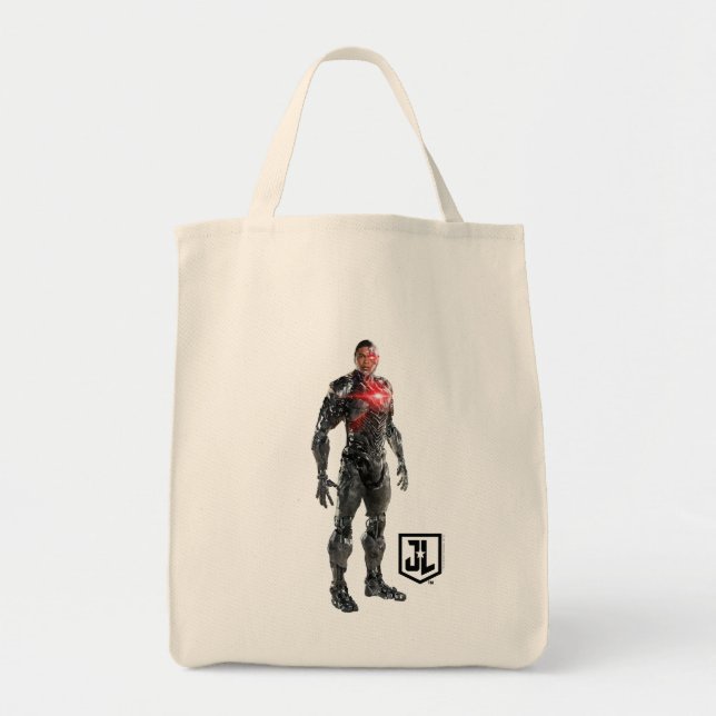 Bolsa Tote Liga da Justiça | Cyborg Em Battlefield (Frente)