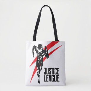 Bolsa Tote Liga da Justiça   Flash executando o Noir Pop Art