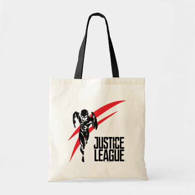 Bolsa Tote Liga da Justiça | Flash executando o Noir Pop Art (Frente)