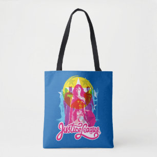Bolsa Tote Liga da Justiça  Pop Art. de grupos e logotipos