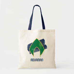 Bolsa Tote Liga da Justiça Símbolo de Aquaman Pincel e Mei