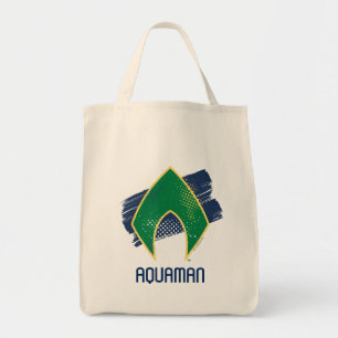 Bolsa Tote Liga da Justiça   Símbolo de Aquaman Pincel e Meio