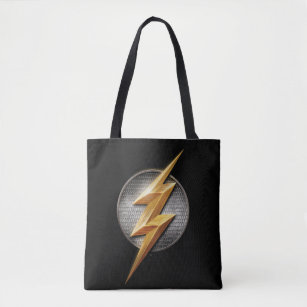 Bolsa Tote Liga da Justiça   Símbolo de Bolt Metálico Flash