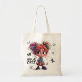Bolsa Tote Lil' Quirky Girl ButterCup Tote Bag