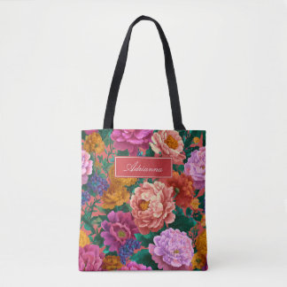 Bolsa Tote Lilac e Pêssegos Negros a Rosa