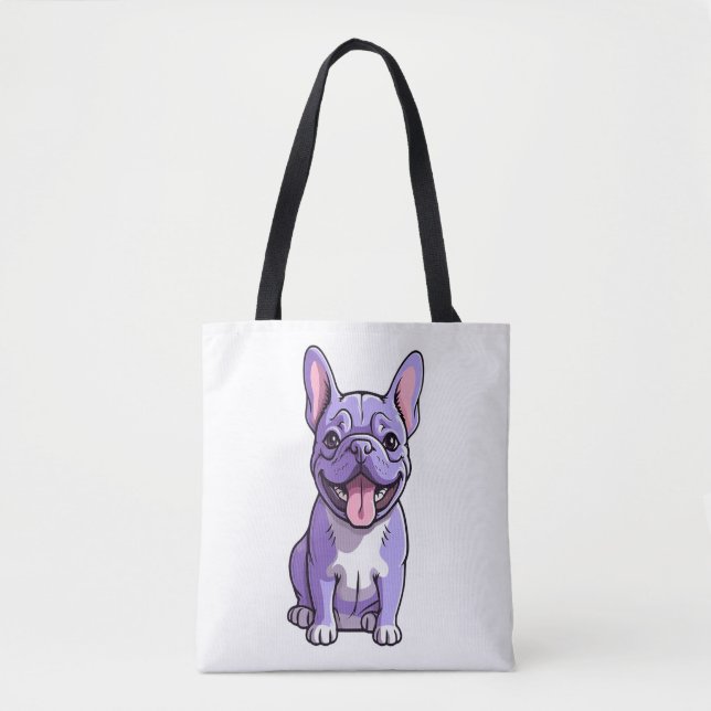 Bolsa Tote Lilac French Bulldog 2 (Frente)