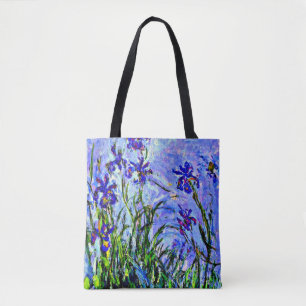 Bolsa Tote Lilac Irises de Claude Monet,