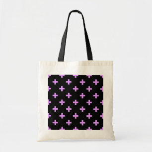 Bolsa Tote Lilac polka cruza em preto