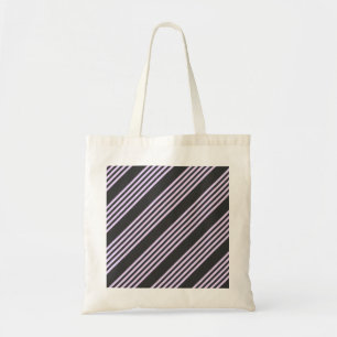 Bolsa Tote Lilac púrpura e carvão cinco listras