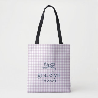 Bolsa Tote Lilac Roxo Ginga Laço Monograma