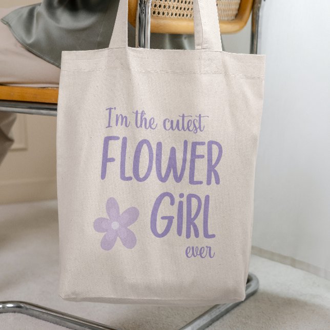 Bolsa Tote Lilac Roxo. Sou a Menina mais bonita de sempre. (Criador carregado)