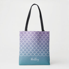 Bolsa Tote Lilac Teal Gradient Sereia Fishscale