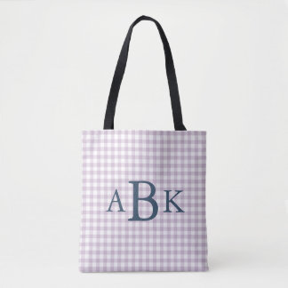 Bolsa Tote Lilás Ginga de Monograma Roxa