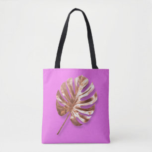 Bolsa Tote Lilás Rosa Dourada