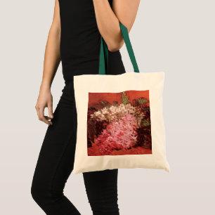 Bolsa Tote Lilases Rosa de Vincent van Gogh, Natureza-Morta F
