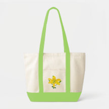 Lily amarela, sacos de tocos de monograma de Bride