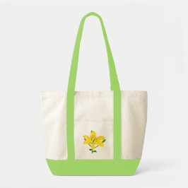 Bolsa Tote Lily amarela, sacos de tocos de monograma de Bride