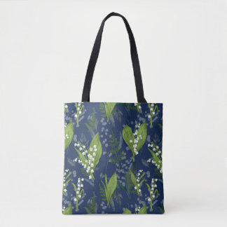 Bolsa Tote Lily do fundo azul-escuro do Vale