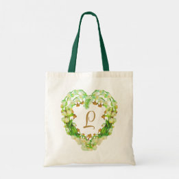 Bolsa Tote Lily-of-the-Valley Heart Personalizada