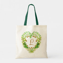 Bolsa Tote Lily-of-the-Valley Heart Personalizada
