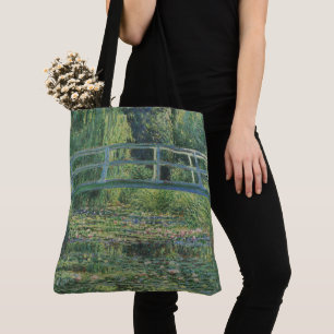 Bolsa Tote Lily Pond, Painting Oil Landscape, Monet
