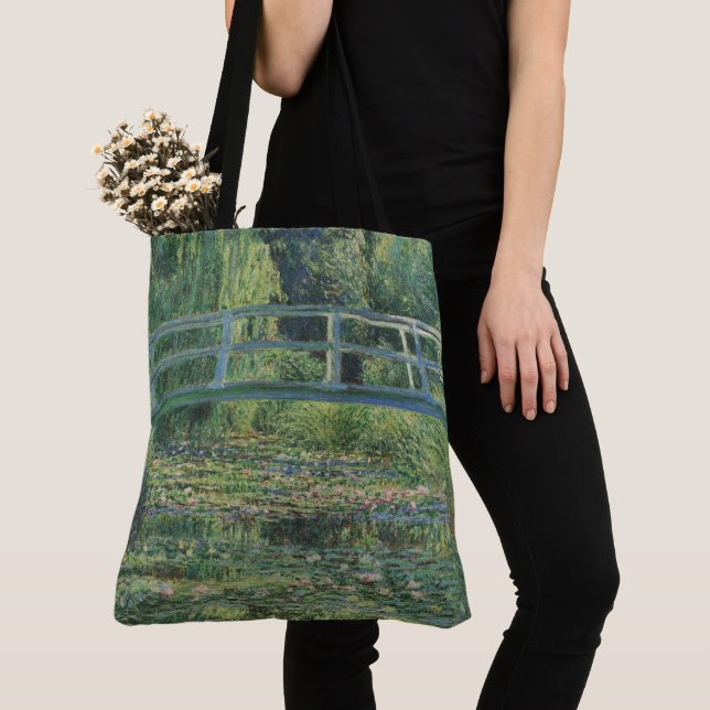 Bolsa Tote Lily Pond, Painting Oil Landscape, Monet (Close Up)