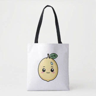 Bolsa Tote Limão ansioso com uma gota de suor - Kawaii fofo p