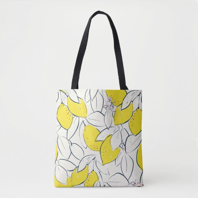 Bolsa Tote Limão-Cano Citro Sem Costura Padrão (Frente)