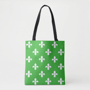 Bolsa Tote Limão-chave Sul de Algodão Fleur de Lys