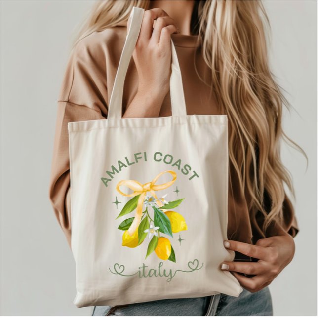 Bolsa Tote Limão Costeiro Amalfi Personalizado - Itália Viage (Criador carregado)