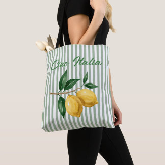 Bolsa Tote Limão da Costa Amalfitana Faixa de Salva Ciao Itál