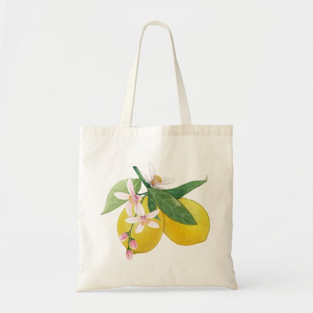 Bolsa Tote Limão de Aquarela (Frente)