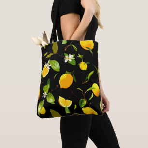 Bolsa Tote Limão de Aquarela e Folhas 15