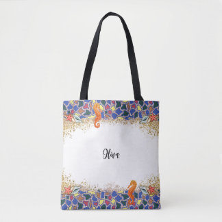 Bolsa Tote Limite estimado do Vidro do Mar de Praia Personali