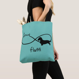 Bolsa Tote Limniscado de Ama Infinito Dachshund 1