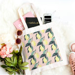 Bolsa Tote Limões de Aquarela e Padrões Amarelos Sem Costura<br><div class="desc">Limões de Aquarela e Padrões Amarelos Sem Costura</div>